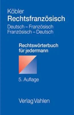 Produktbild von Rechtsfranzösisch