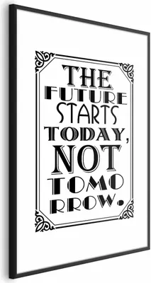 Immagine prodotto di Poster Futuro 21x30 cm con cornice nera con margine