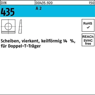 Produktbild von Reyher  I-Scheiben DIN 435 A 2 11 A 2 (50 Stück)