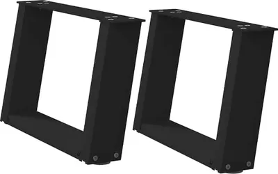 Obrázok produktu pre vidaXL Nohy konferenčného stolíka v tvare U 2 ks čierne 50x(30-31) cm oceľ