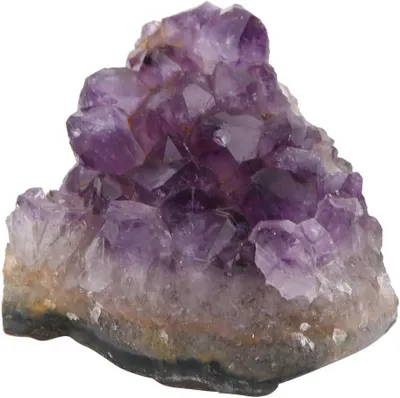 Produktbild von Amethystdruse mit lila Kristallen, Heilsteine als Naturstück, dekorative Rohsteine, unregelmäßiger Kristallcluster, Drusenstück für Reiki, Heilstein-Dekoration und Bergkristall