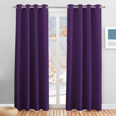 Immagine prodotto di Tende oscuranti, set da 2, modello Thermo, altezza 200 cm, larghezza 140 cm, colore viola