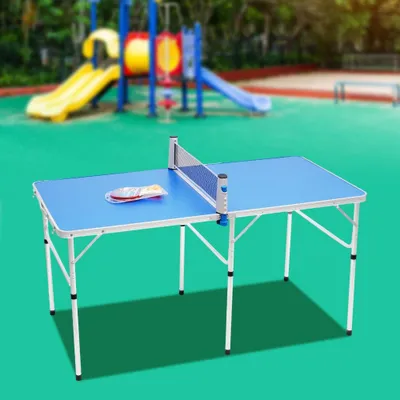 Imagen del producto de Mesa de tenis de mesa - Mesa de ping pong - Mesa plegable - Mesa para interiores - Mesa para exteriores - Portátil y compacta