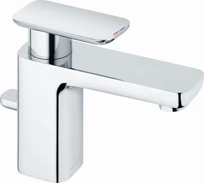 Produktbild von Kludi E2 Waschtischarmatur 80 mit Ablaufgarnitur, chrom