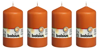 Immagine prodotto di set di 4 candele a colonna - Altezza 13 cm - Diametro 6,8 cm - Mango