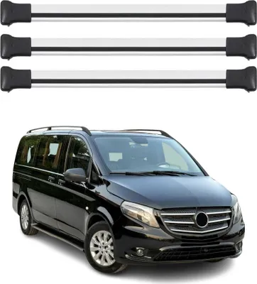 Image de Barres de Toit Transversales pour Mercedes Vito Viano 638 639 W447 Alu ABE