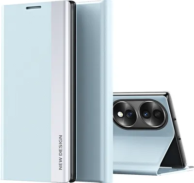 Obrázek produktu pro Pouzdro Honor 70, koženéPolyuretanmagnetické flipové pouzdro pro Honor 70 Blue