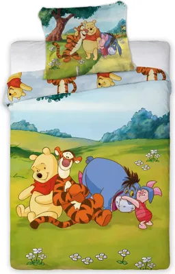 Produktbild von Bettwäsche, Baumwollbettwäsche für ein Kinderbett, Babybettwäsche 100x135 Winnie Puuh 001