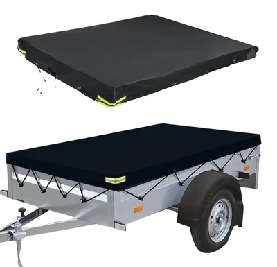Produktbild von Trailerabdeckung, wasserdichte Schutz, universelle Passform, 225x125x13cm Schwarz