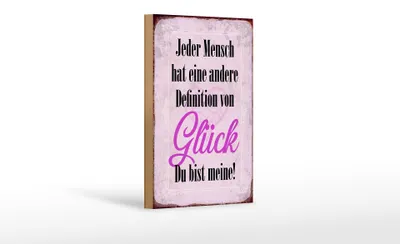Produktbild von Holzschild Spruch 12x18cm Glück du bis meine Schild