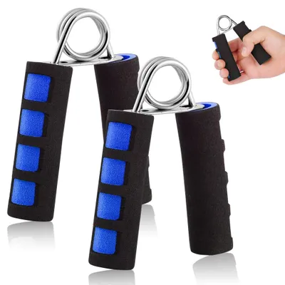 Productafbeelding van Gripkracht Trainer, 2 Stuks Handtrainer voor Krachttraining en Fitness, Rood en Blauw