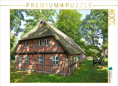 Produktbild von CALVENDO Puzzle Heidemuseum in Wilsede | 1000 Teile Lege-Größe 64x48cm Foto-Puzzle für glückliche Stunden