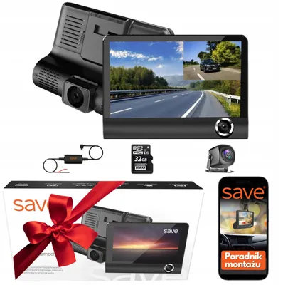 Obrázok produktu pre Dashcam S-100 s 3 kamerami, Full HD, s parkovacím asistentom, dosah 5,5 m, 1 m, 2 m, 3 m