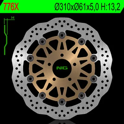 Obrázok produktu pre NG BRAKES Bremsscheibe Wave schwimmend