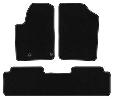 Image de Tapis de sol en moquette pour Citroen Berlingo I 1996-2010 (ludospace) – jeu 4 pièces, noirs, sur mesure – Wielganizator BASIC