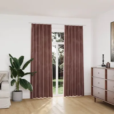 Immagine prodotto di VIDAXL -Vorhänge Blackout 2 STs mit Haken 140x225 cm Samtrosa