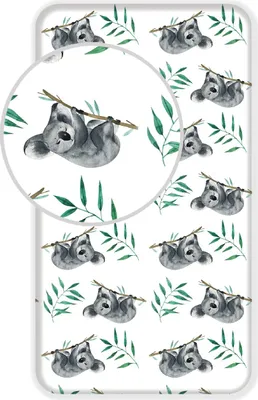 Image de Koala Spannbettuch Einzel - 90 x 200 cm - Baumwolle
