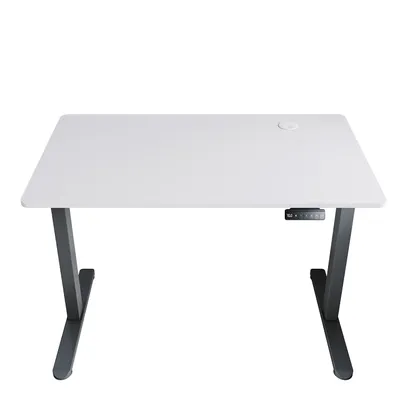 Zdjęcie produktu dla SONNI białe biurko z elektryczną regulacją wysokości 100x60 cm, nośność 60 kg, z blokadą przed dziećmi i funkcją pamięci, blat 15 mm