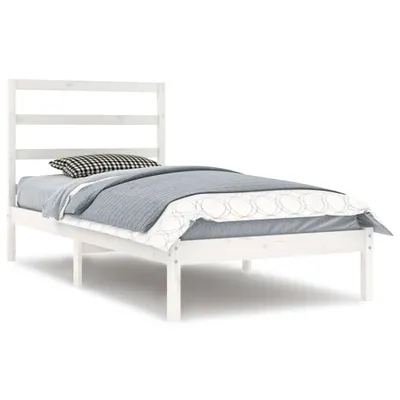 Obrázok produktu pre vidaXL Posteľ z masívu bez matraca biela 90x200 cm borovicové drevo