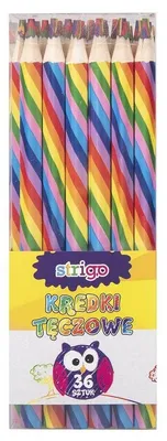 Zdjęcie produktu dla Kredki tęczowe wielokolorowe (36szt) STRIGO