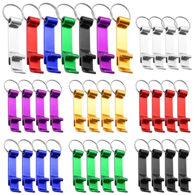 35er-Set Flaschenöffner Schlüsselanhänger, Aluminium, 7 Farben