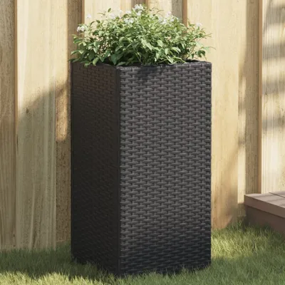 Produktbild von Möbel Pflanzkübel 2 Stk. Schwarz 30x30x60 cm Poly Rattan - Beete 3210516