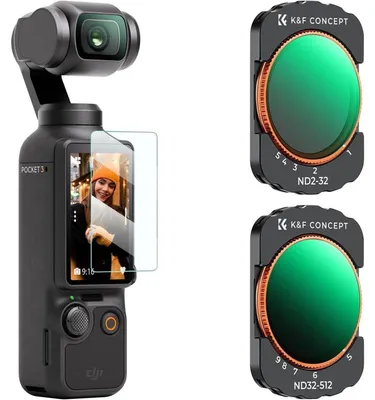 Produktbild von Magnetisches ND Filter Set für DJI Osmo Pocket 3, Variabel ND2-ND32 & ND32-512, Aluminiumrahmen