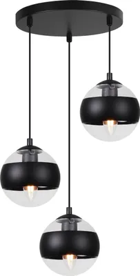 Produktbild von Schwarze Loft Deckenlampe – Moderne Hängelampe Kronleuchter Plafon für Wohnzimmer und Küche