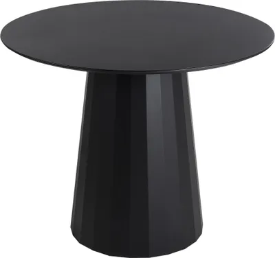 Obrázok produktu pre BELIANI Jedálenský stôl čierny MDF oceľový rám ø 100 cm okrúhly moderný škandinávsky štýl