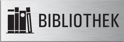 Produktbild von Schild - Bibliothek | Türschild 240 x 80 mm Aluminium selbstklebend