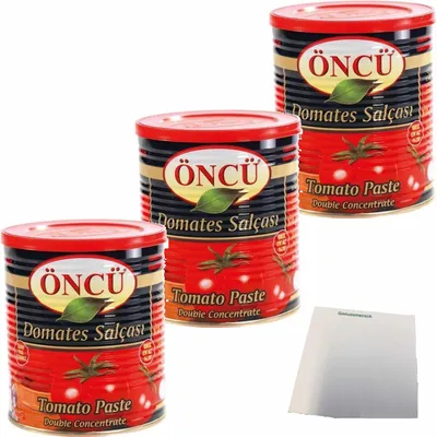Produktbild von Öncü Tomatenmark 3er Pack (3x830g Dose) + usy Block