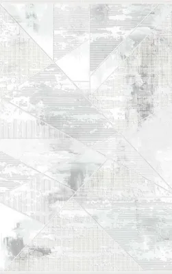 Produktbild von Teppich Geometrisches Muster Kurzflor Wohnzimmerteppich Grau Modern 160 x 230 cm