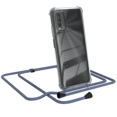 Produktbild von EAZY CASE Handykette kompatibel mit Xiaomi Redmi 9T, Handyhülle mit Umhängeband, Handykordel, Schutzhülle Clear, Band in Grün