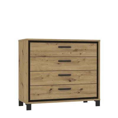 Produktbild von Schubkastenkommode TRONDHEIM von Forte Artisan Eiche / Schwarz Eiche