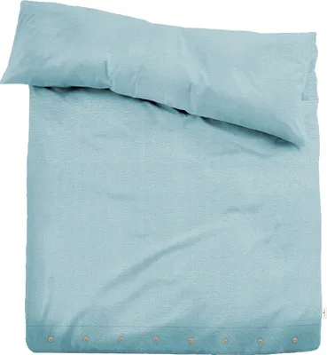 Zdjęcie produktu dla Pościel Tom Tailor Natural Colors 0500500 – jasnoniebieska mieszanka lnu, rozmiar: 135 x 200 cm + 80 x 80 cm