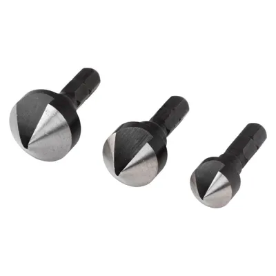 Obrázok produktu pre Wolfcraft 2584000 Kegelsenker-Set 3teilig 12 mm, 16 mm, 19 mm Werkzeugstahl 1/4 (6.3 mm) 1 Set