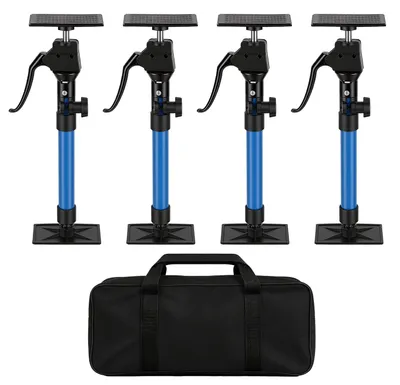 Produktbild von Peviasot 4x Teleskopstütze 40-60 cm, Deckenstütze Montagestütze bis 100 kg, höhenverstellbar, 0-180° Auflage, Aluminiumgriff, Blau