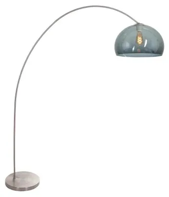 Productafbeelding van Booglamp Solva metaal met smoke glas