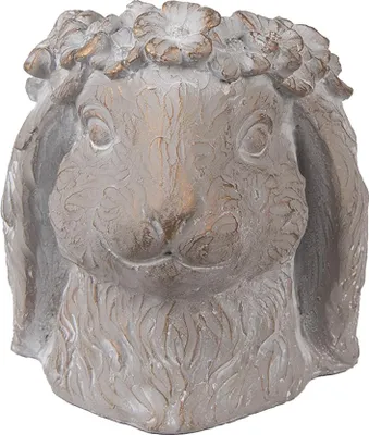 Immagine prodotto di Vaso da fiori Clayre & Eef Rabbit 16x18x18 cm Pietra beige