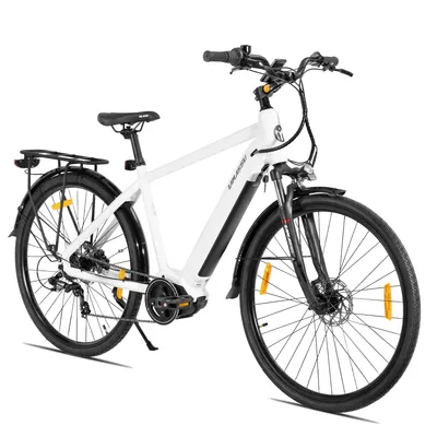 Produktbild von Hiland 27 Zoll Elektrofahrrad für Erwachsene, leichter Aluminiumrahmen, 7-Gang, hydraulische Scheibenbremsen, 250-W-Motor, 36-V-Akku mit 10,4 Ah