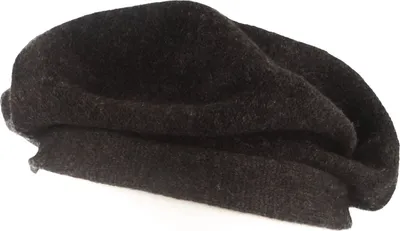 Kopka Steg-Baskenmütze aus reinem Cashmere in schwarz