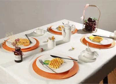 Produktbild von Famanu Platzsets Wasserabweisend und Hitzebeständig - Grau, 32 cm