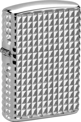 Produktbild von Zippo Benzin-Feuerzeug Armor Case, Black Deep Carved Crystal 60007720, unbefüllt