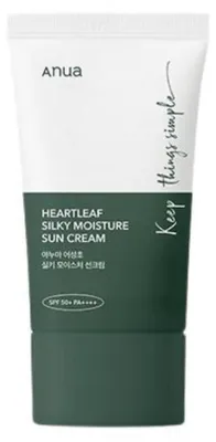 Produktbild von Anua, Heartleaf, feuchtigkeitsspendende Sonnenschutzcreme, fü r Gesicht, SPF 50+ , 50 ml
