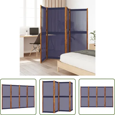 Productafbeelding van Living Store, roomdivider, 4-delig, donkerblauw, 280x180 cm