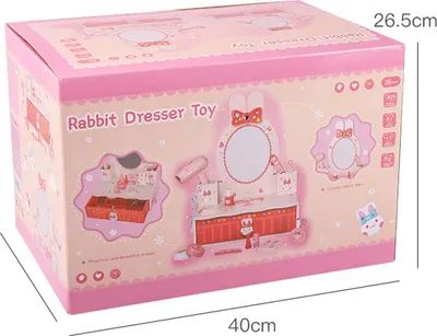 Immagine prodotto di Set da toeletta per bambini, motivi cartoon, accessori da toeletta, giocattoli per giochi di ruolo con gambe e sedia
