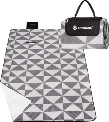 Produktbild von Picknickdecke XXL 220 x 180cm Wasserdicht Campingdecke Reisedecke - Grau
