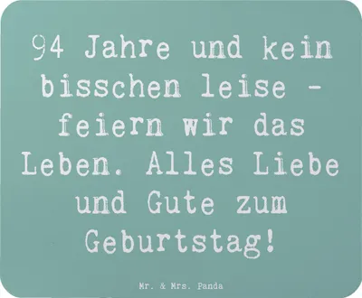 Produktbild von Mr. & Mrs. Panda Mauspad Spruch 94. Geburtstag - Meeresbrise - Geschenk, Happy Birthday, Liebe, computer mousepad, 94 Jahre, Mouse Pad, unvergesslich, mausteppich, Freude