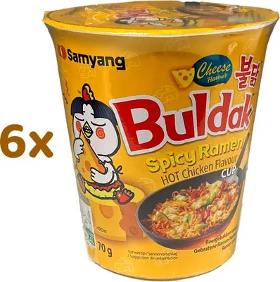 Produktbild von SAMYANG Instant Ramen Hot Chicken Cheese 70g 6er Pack