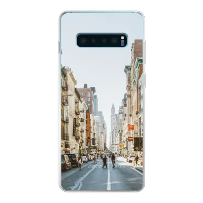 Produktbild von MuchoWow® Handyhülle Schutzhülle Hülle für Samsung Galaxy S10 Plus Belebte Straße in New York Silikon Softcase Handy Hülle - Schutzhülle
